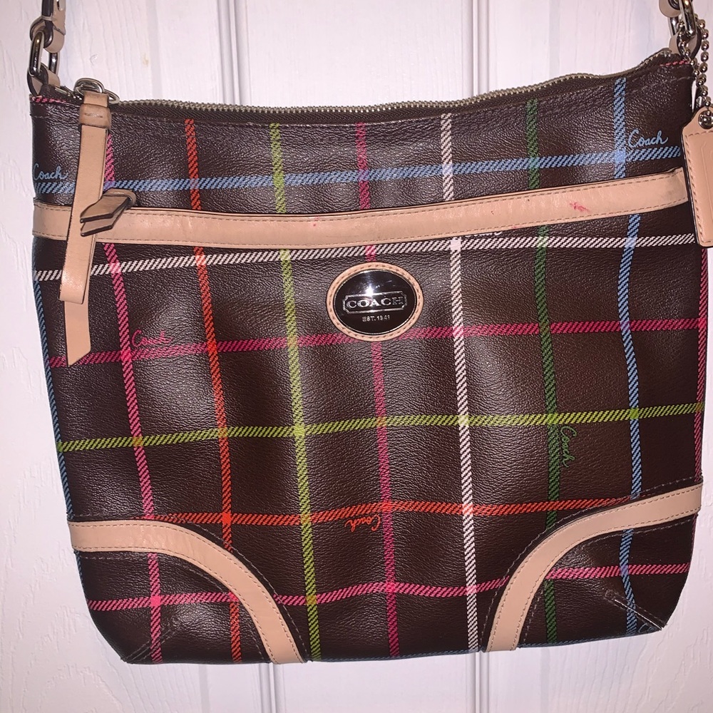 Coach Brown Leather Crossbody Purse!